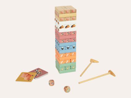Drvena igra Jenga - motiv domaćih životinja