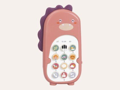 Dječji telefon dinosaur - rozi
