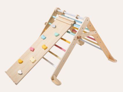 Rastući Montessori Piklerov trokut s daskom 2u1 - set svježih boja