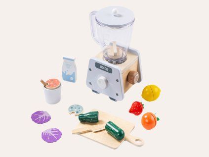 Drveni blender za smoothie s priborom