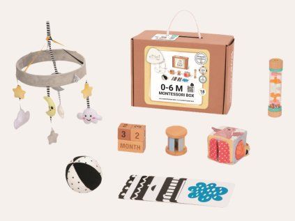 Set montessori igračaka za bebe 0-6 mjeseci - edukativna kutija