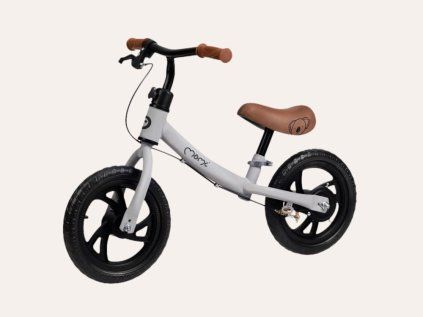 MoMi BREKI dječji bicikl bez pedala s kočnicom - sivi