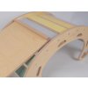 Drvena montessori ljuljačka pastel 5u1 u setu s dvostranom daskom pastel