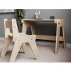 Dětský stůl rostoucí sklopný s rostoucí židlí - set natur (lak)
