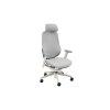 Ergonomska uredska stolica bijelo-siva