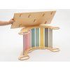 Montessori houpačku smile 6v1 pastel pomocí oboustranného prkna proměníte v dětský stůl